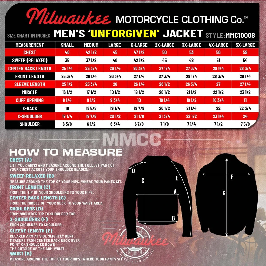 Men's Lapel Collar Leather Motorcycle Jacket - Black