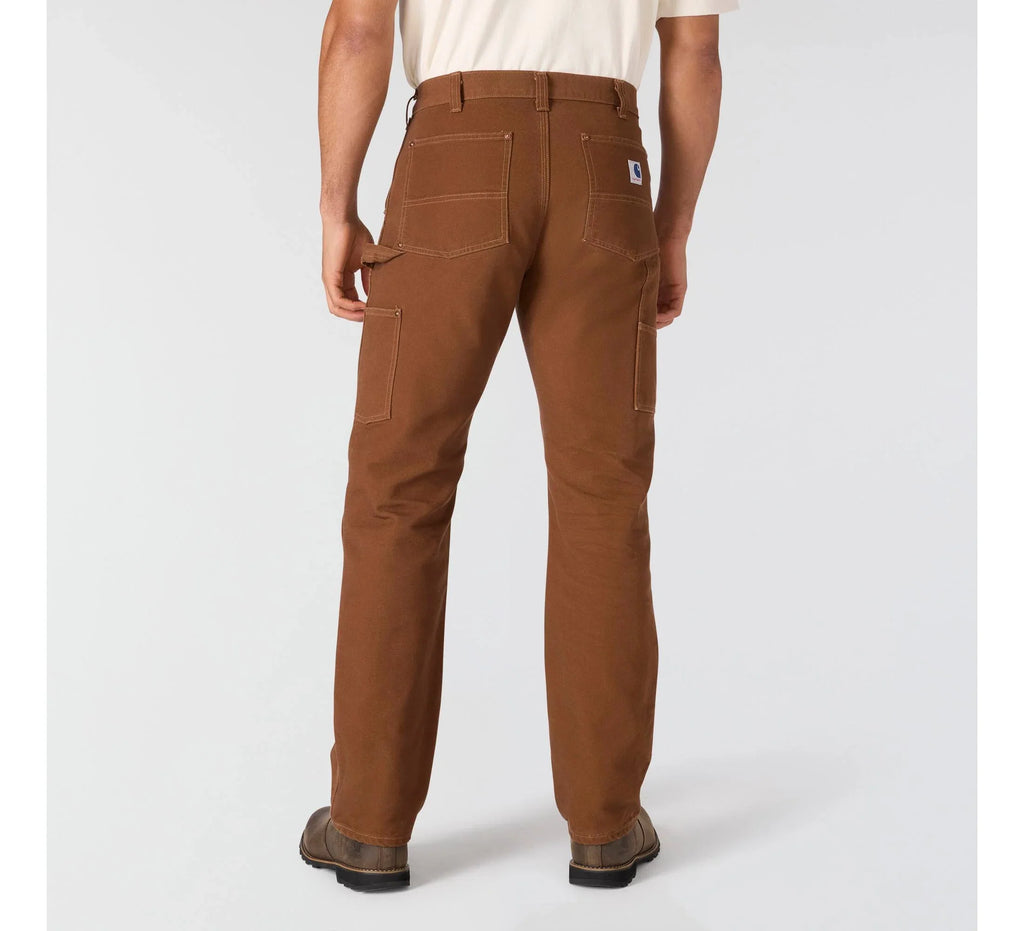 Men's Double-Knee Canvas Work Pants - Red