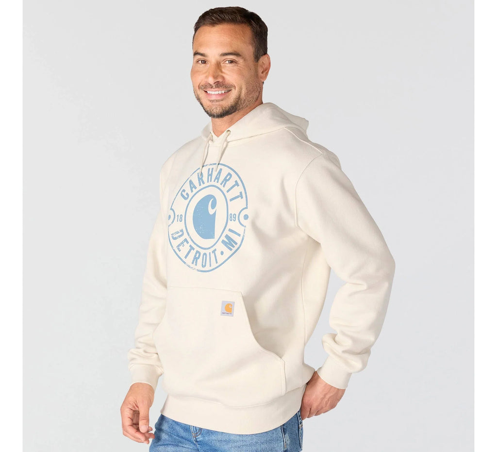 Men's City Graphic Fleece Pullover Hoodie - Tan