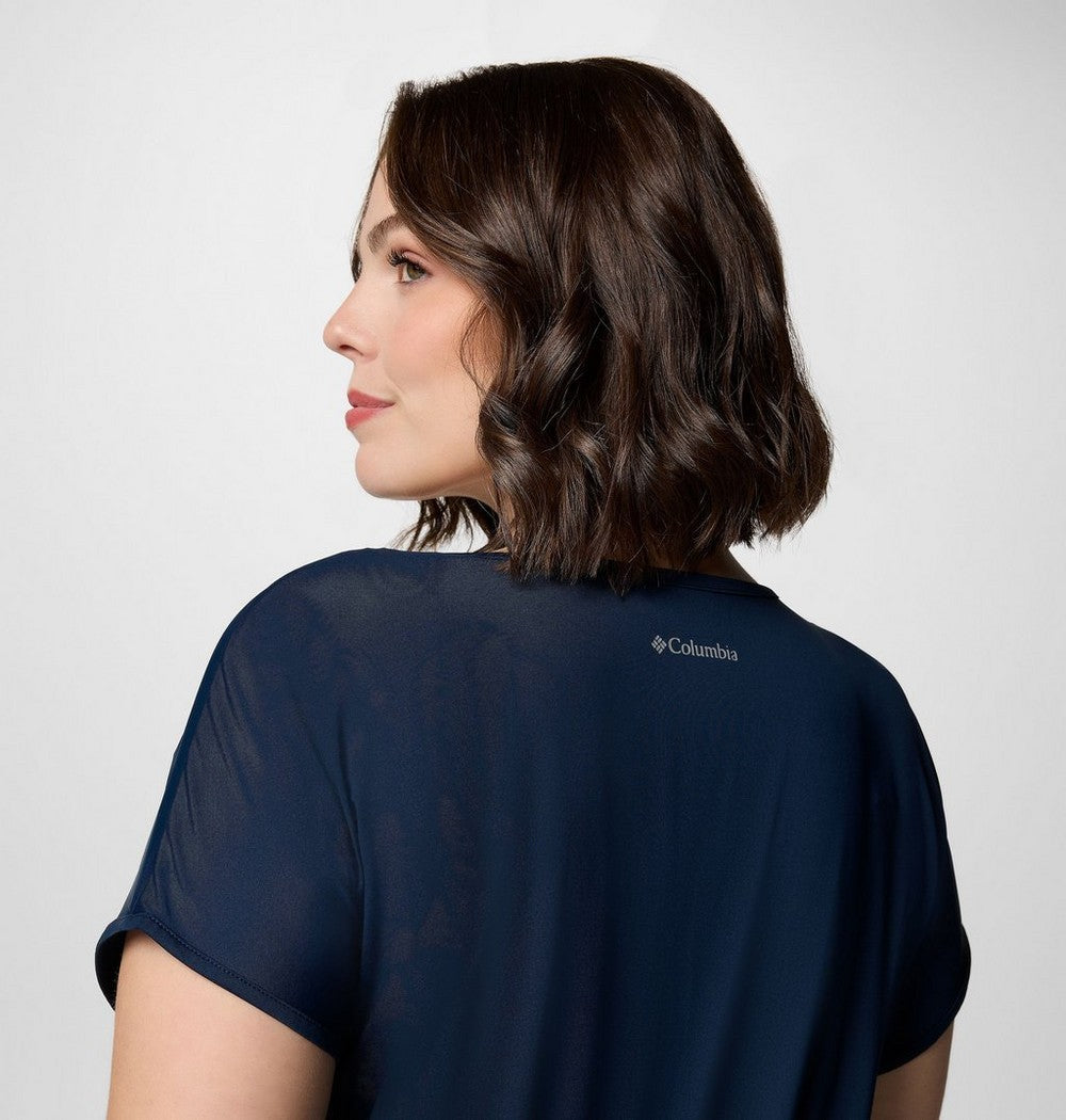 Women's Plus Short Sleeve Sun Dress - Navy