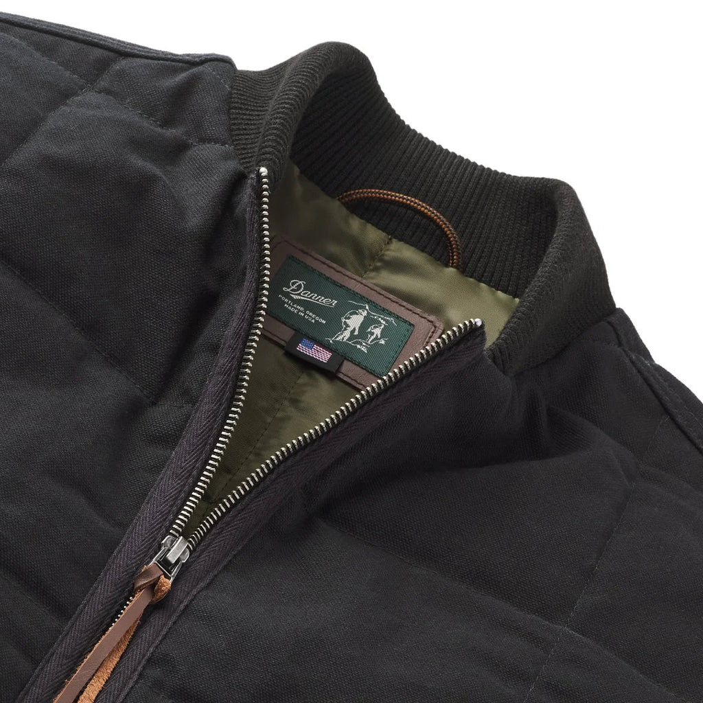 Insulated Cotton Canvas Utility Vest - Black Olive