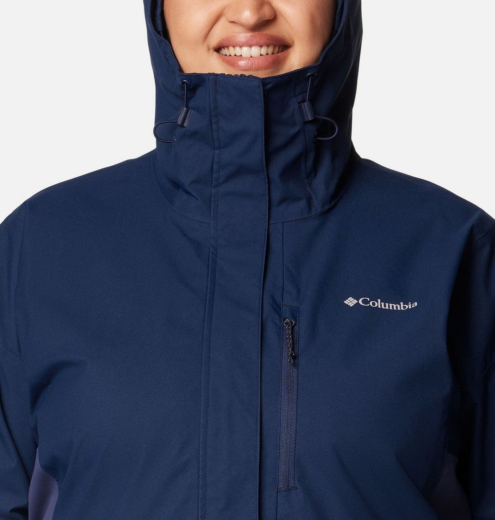 Women's Plus Size Waterproof Rain Jacket - Navy