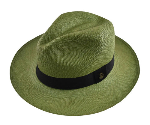 Advanced Original Panama Hat-Verde Oscuro Toquilla Straw | Brown Band-Handwoven In Ecuador