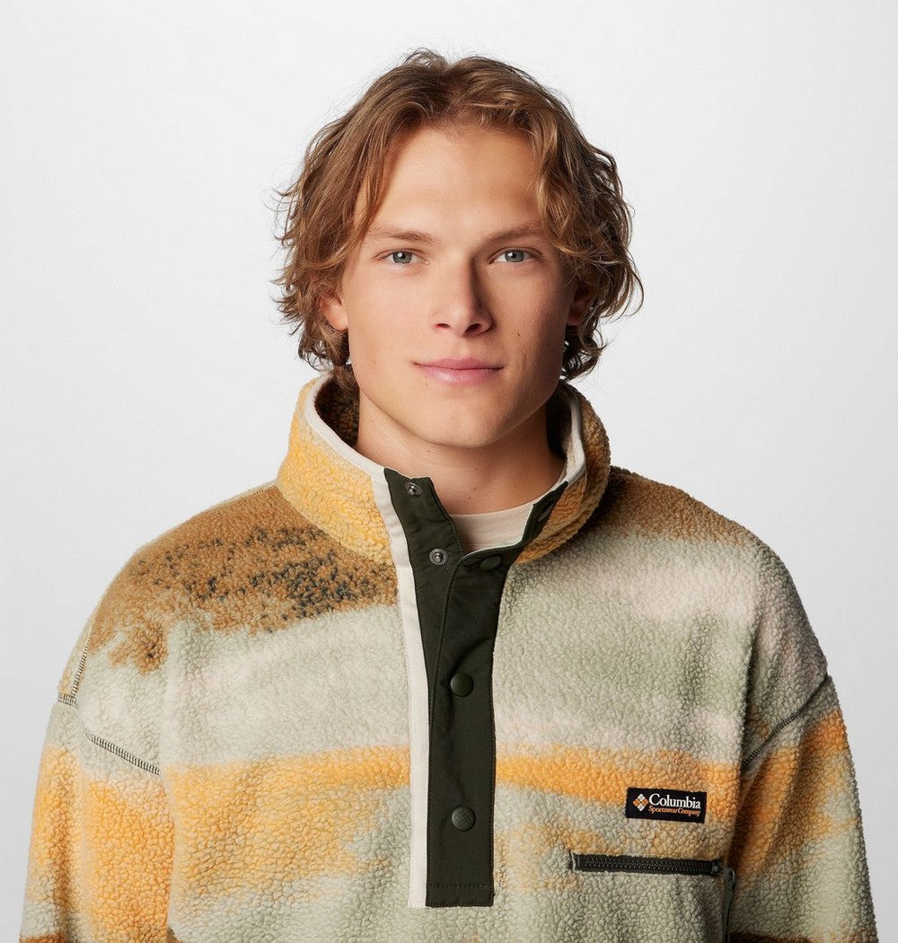 Men's Printed Half-Snap Fleece Pullover