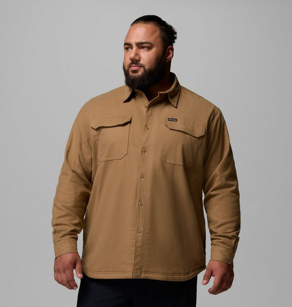 Men's Big Fleece-Lined Shirt Jacket - Blue