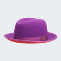 Classic Center-Creased Fedora-King (Violet Purple)