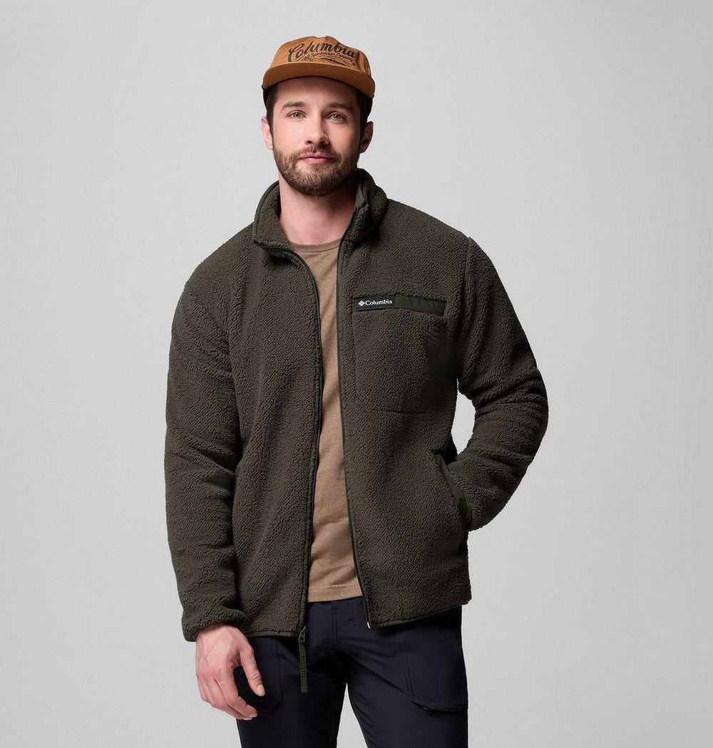 Men's High-Pile Full-Zip Fleece Jacket - Navy