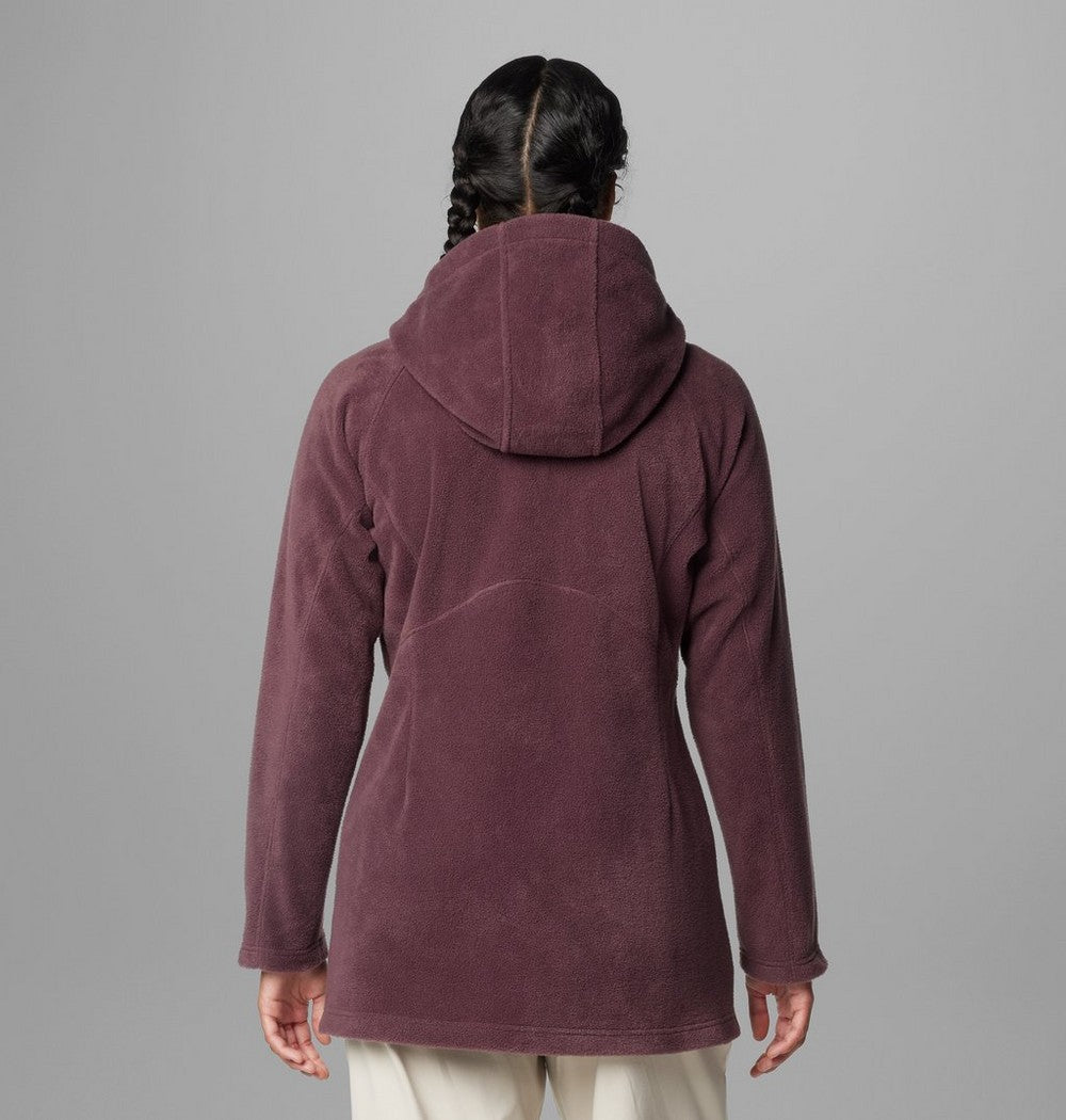 Women's Long Fleece Hoodie - Pink