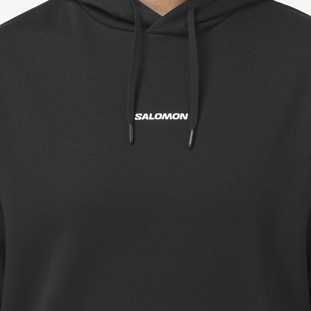Women's Organic Cotton Hooded Pullover - Black