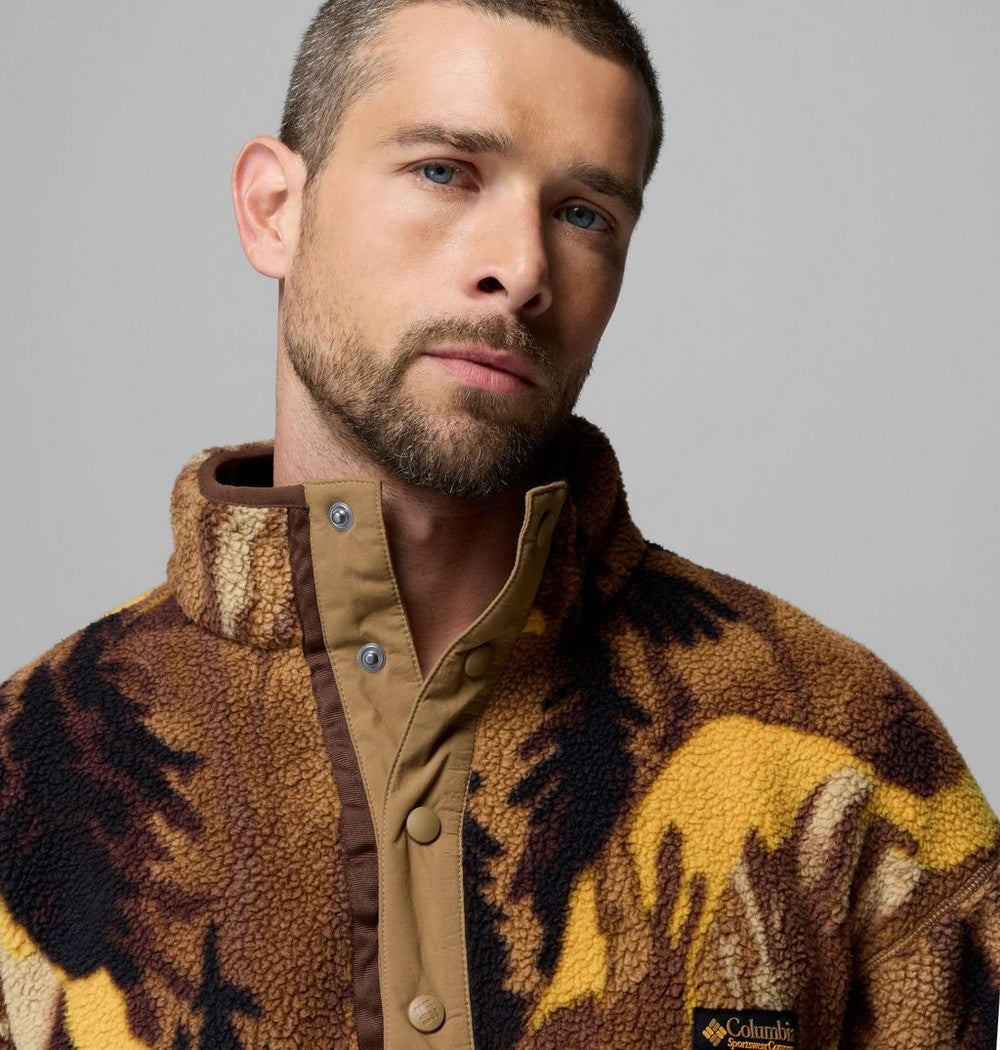 Men's Printed Half-Snap Fleece Pullover