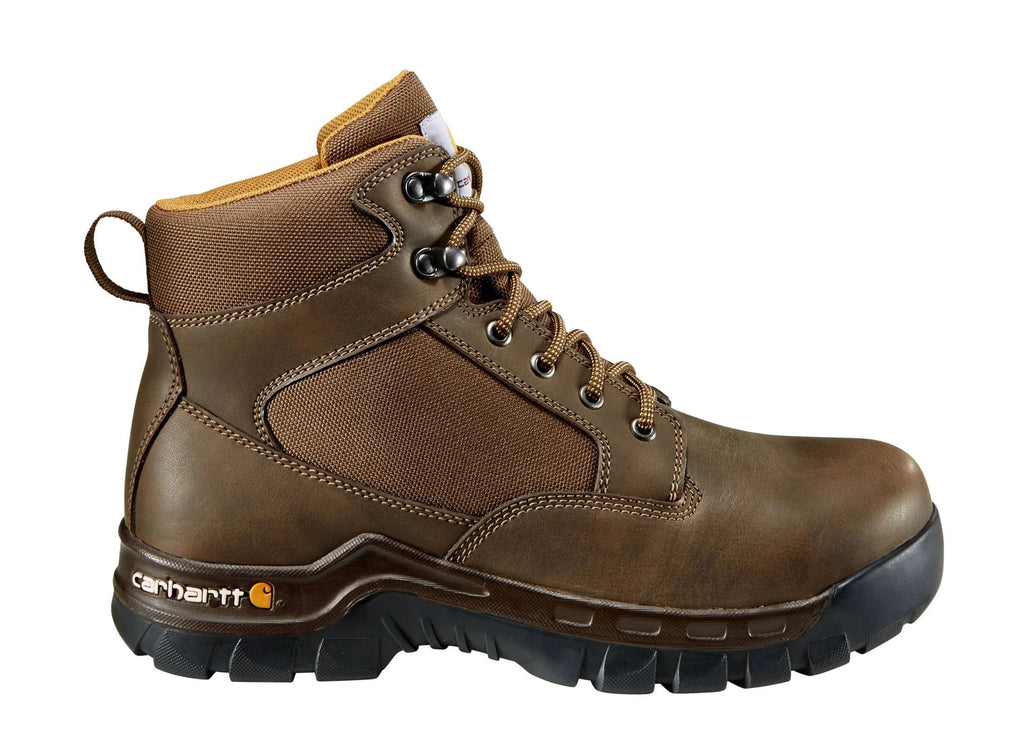 6-Inch Steel Toe Work Boots - Brown