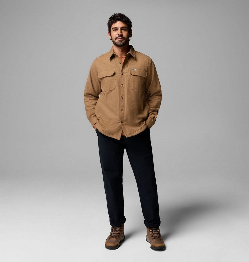 Men's Fleece-Lined Shirt Jacket - Green