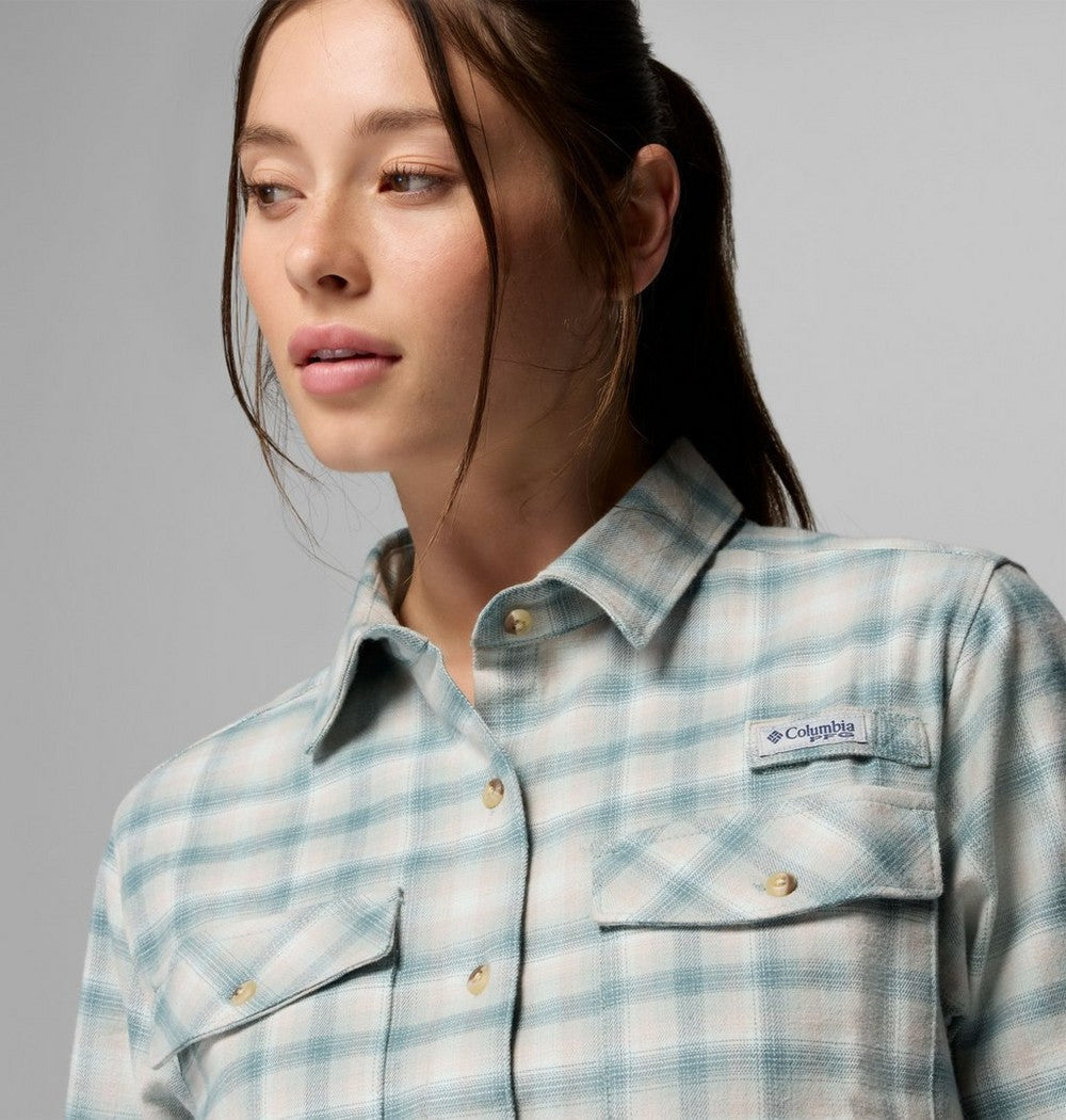 Women's Stretch Fishing Flannel Shirt - Plaid