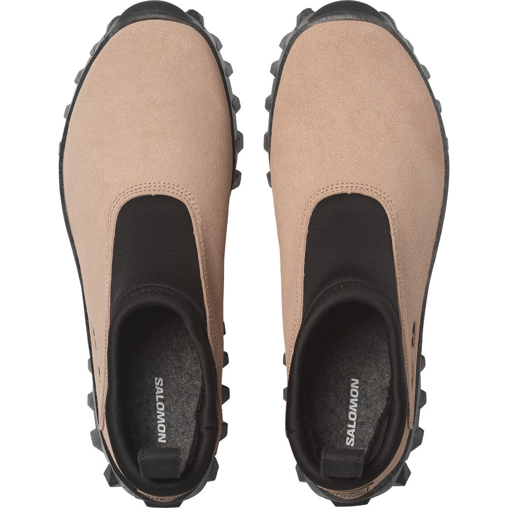 Suede Winter Slip-On Clog - Black