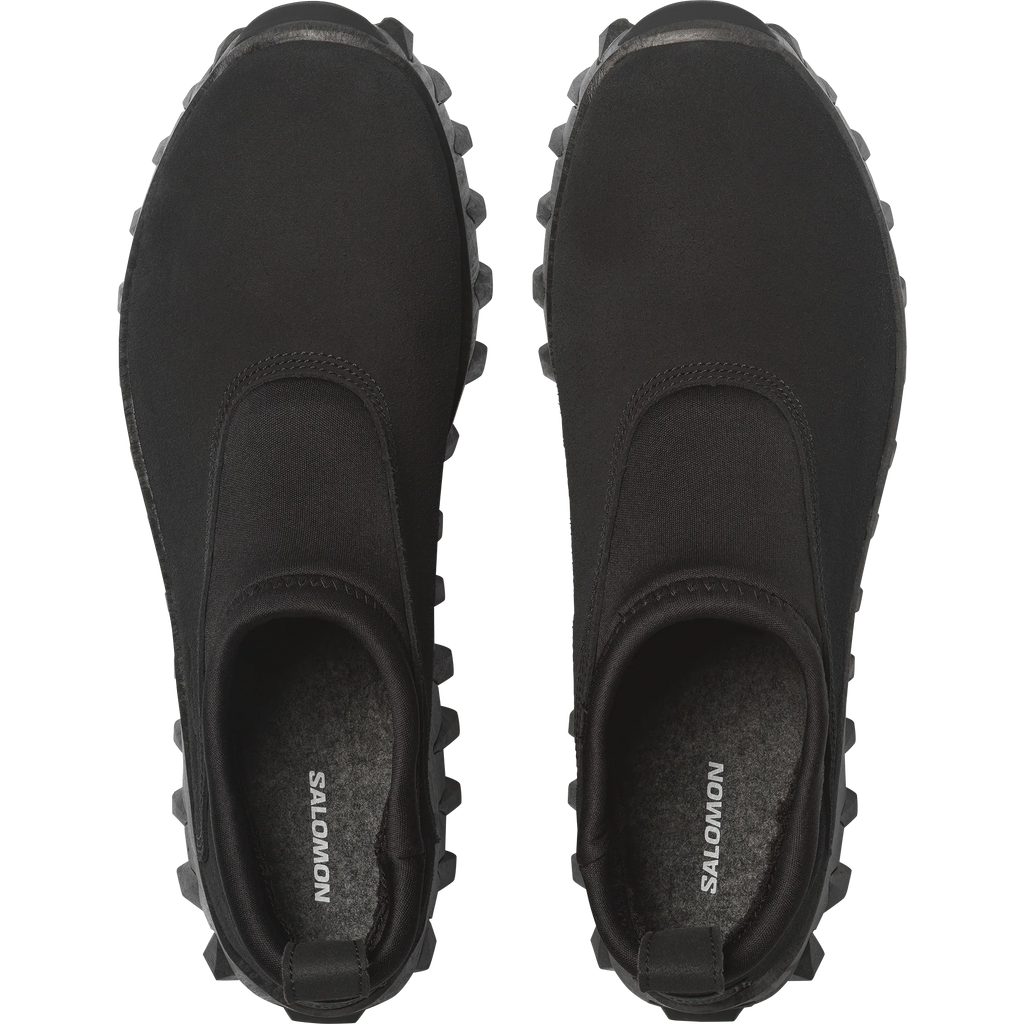 Suede Winter Slip-On Clog - Black