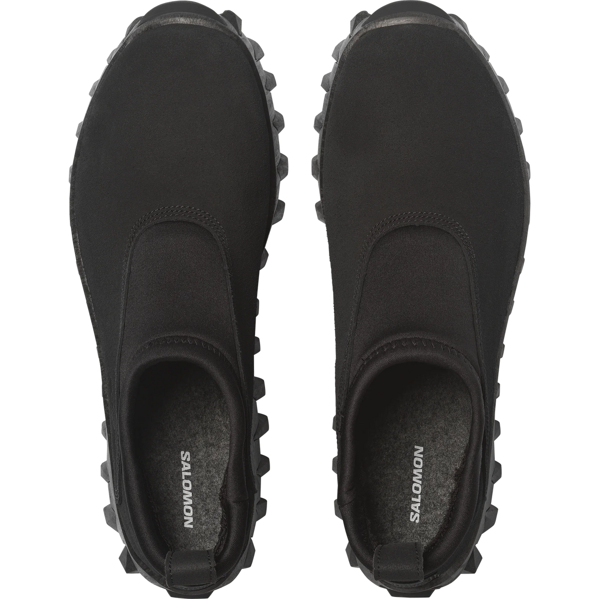 Suede Winter Slip-On Clog - Black