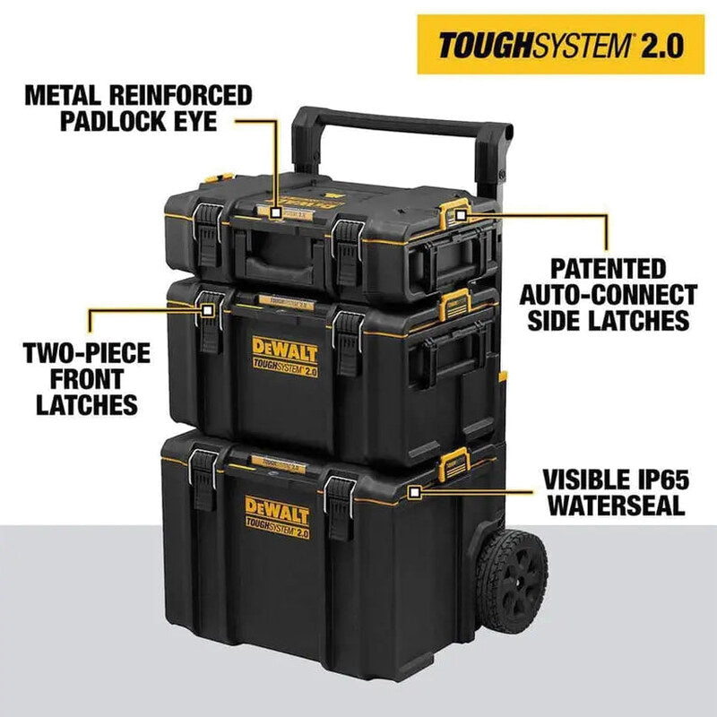 DEWALT ToughSystem 2.0 Tower Tool Box System 3-Piece Modular Storage Kit - DWST60437