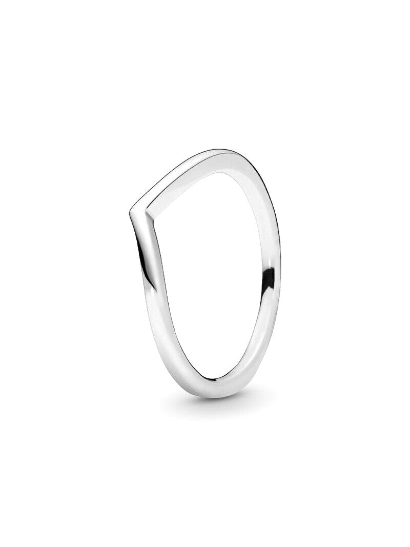 Sterling Silver Wishbone and Heart Ring Set
