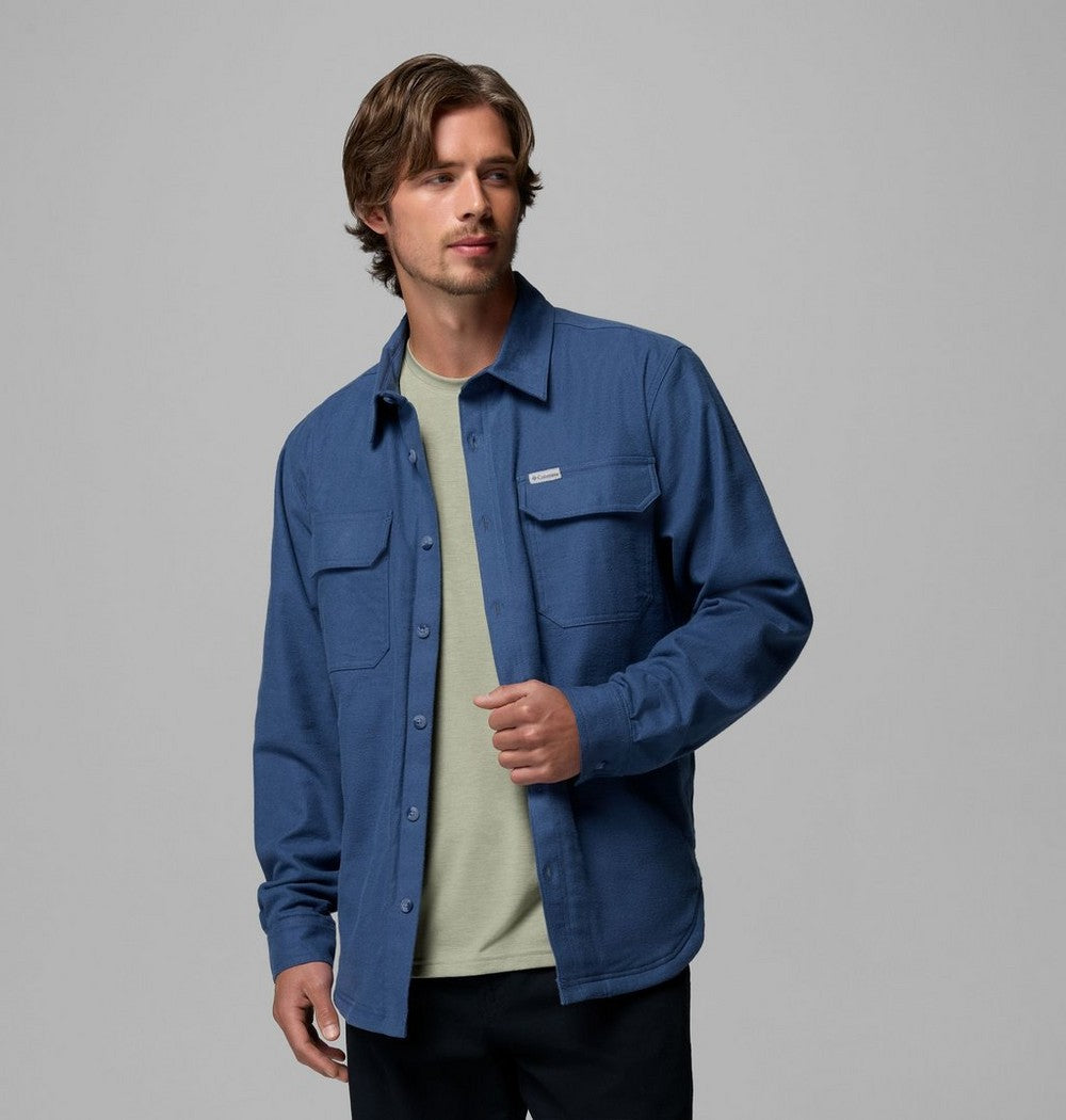 Men's Fleece-Lined Shirt Jacket - Green