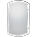 Bailey Street Symmetrical Arches Wall Mirror With Beveled Edge, Floating Frame, 21 Inches W X 35 Inches H - Brushed Nickel Finish