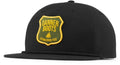 Shield Patch Snapback Cap - Black