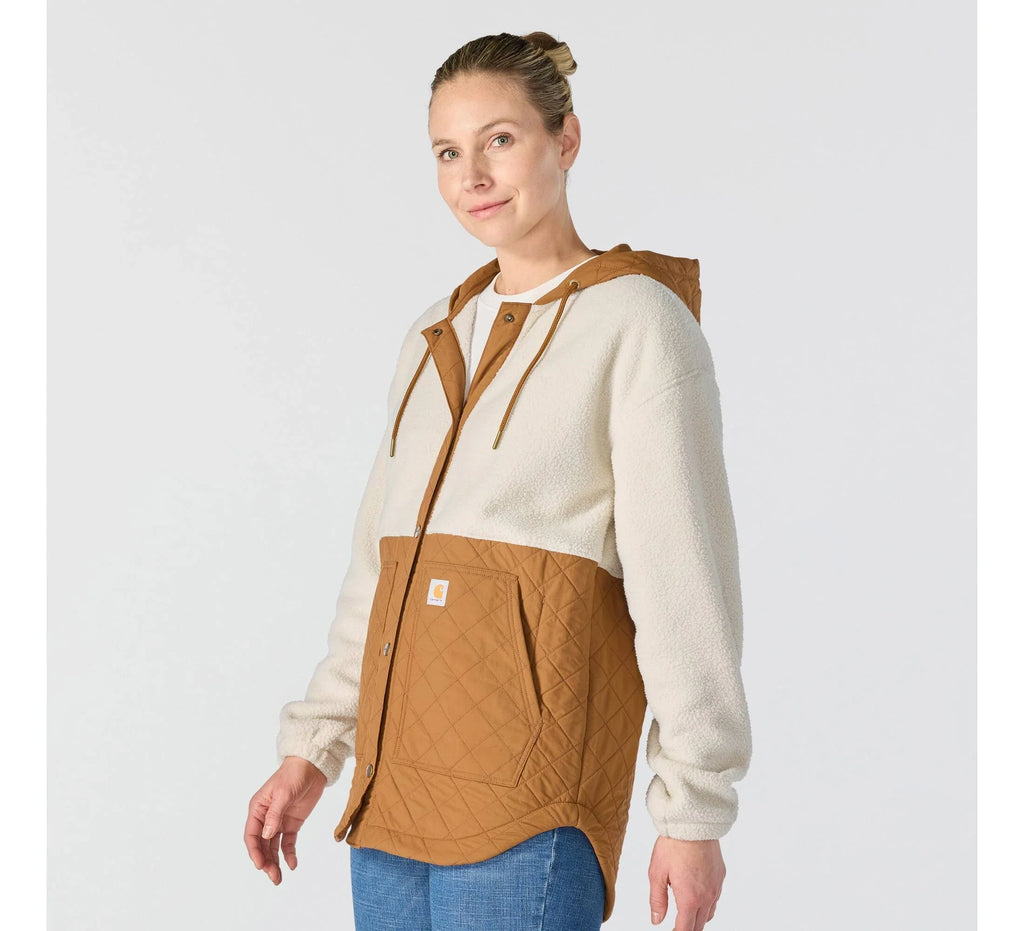 Women's Insulated Hooded Shirt Jacket - Oat