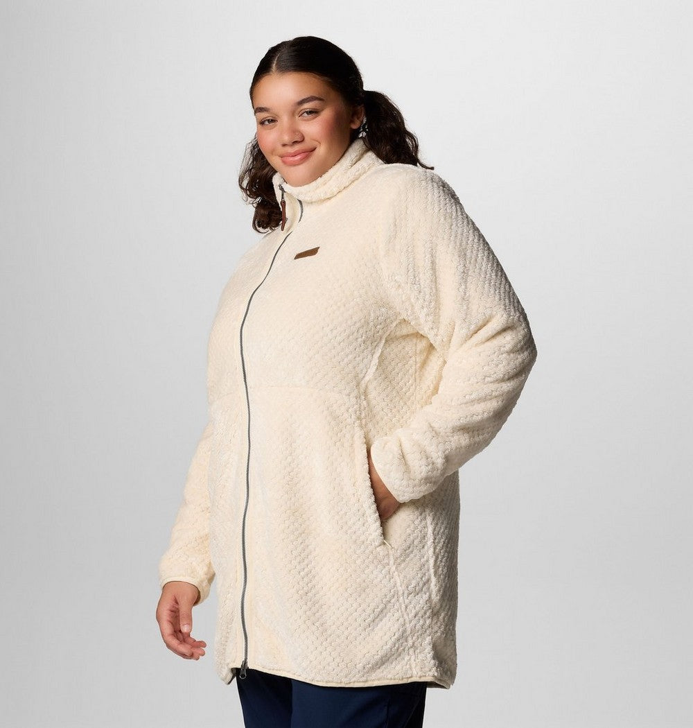 Women's Plus Long Full-Zip Fleece Jacket - Blue