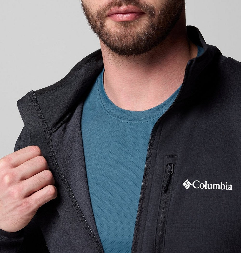 Men's Tall Grid Fleece Full-Zip Jacket - Gray