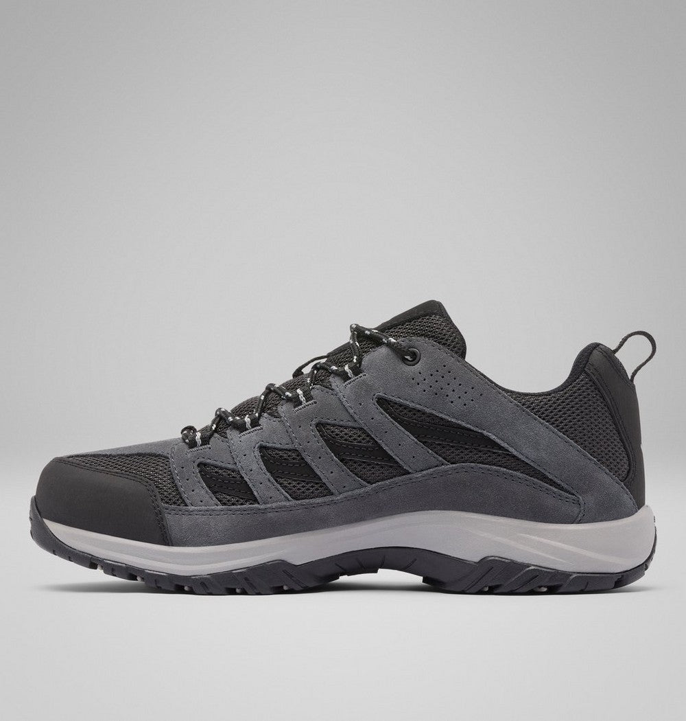 Men's Leather And Mesh Hiking Shoes - Gray