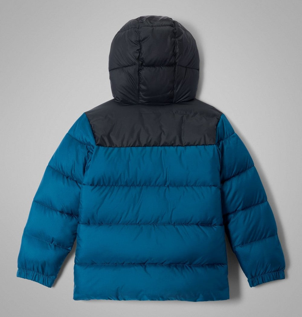 Kids' Hooded Insulated Puffer Jacket - Red Black