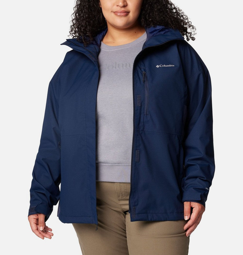 Women's Plus Size Waterproof Rain Jacket - Navy