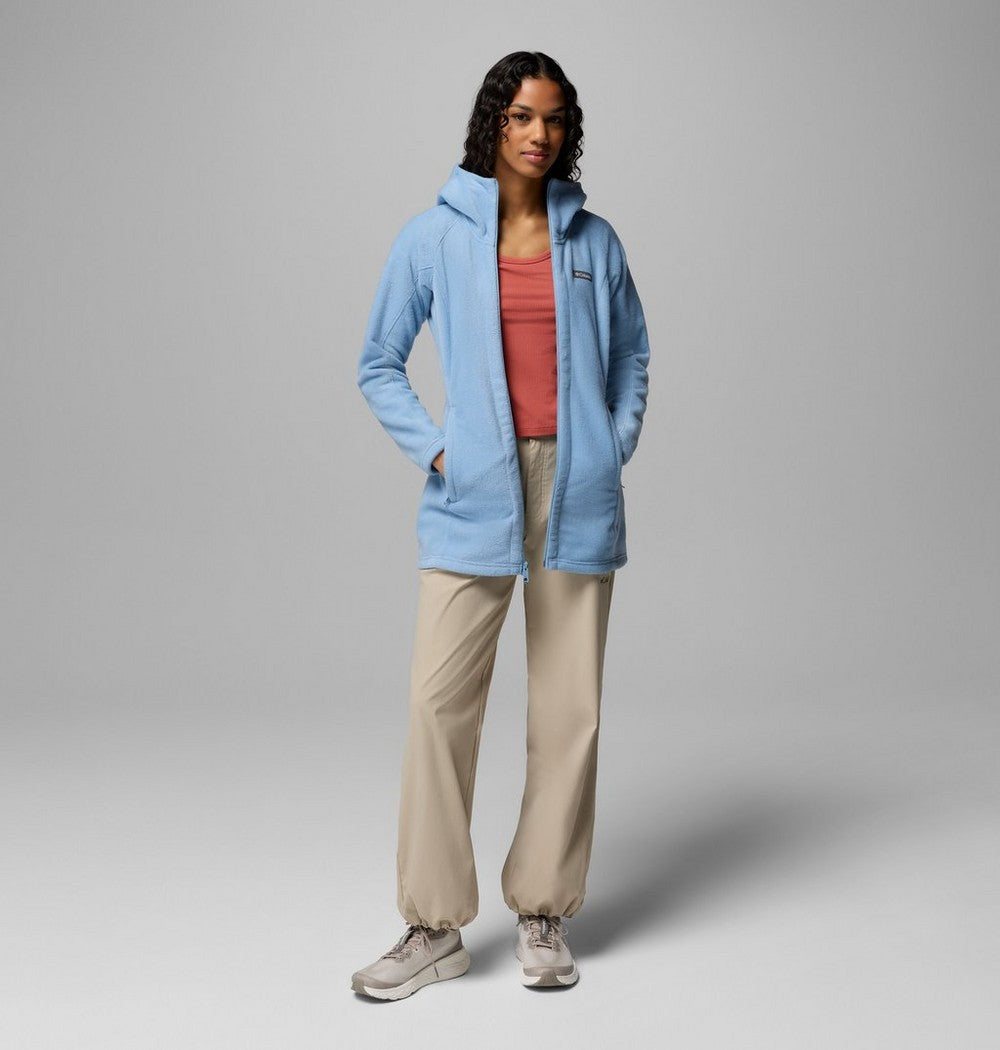 Women's Long Fleece Hoodie - Pink