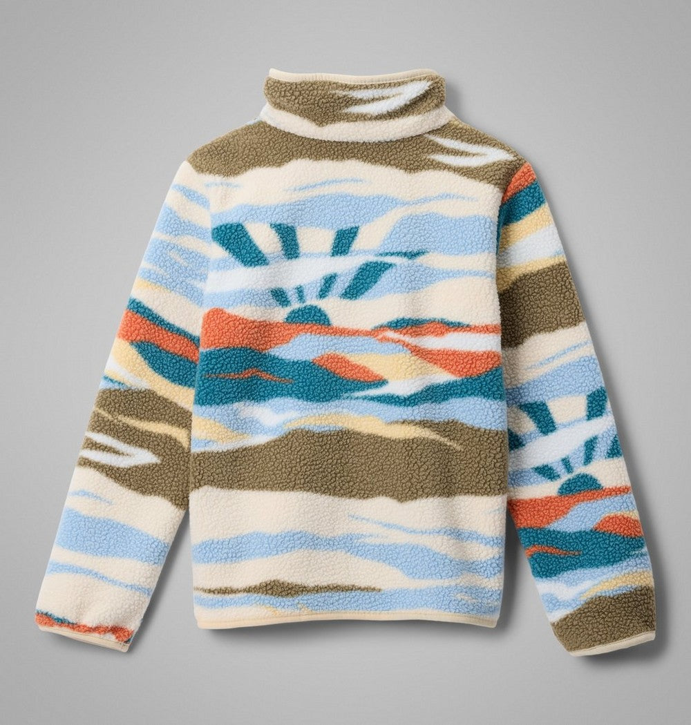 Kids' Printed Sherpa Half-Snap Pullover - Blue