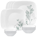 16-Piece Square Floral Dinnerware Set