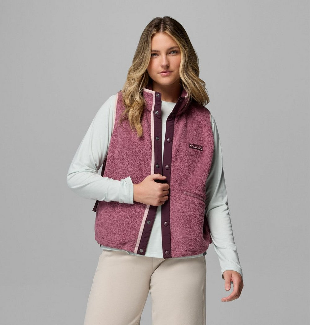 Women's Sherpa Fleece Vest - Black