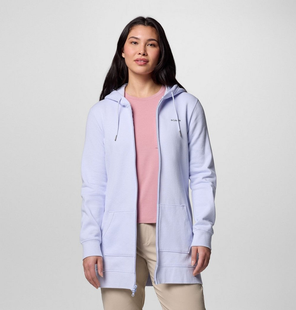 Women's Long Full-Zip Hoodie - Blue