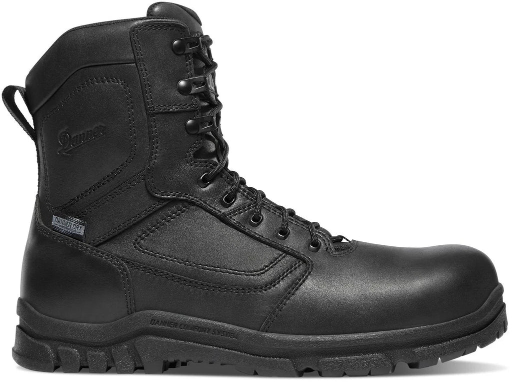 Men's 8-Inch Waterproof Side-Zip Duty Boot - Black