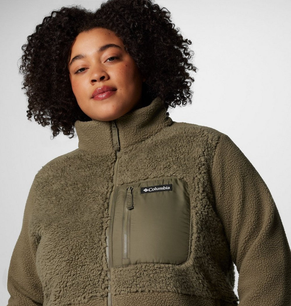 Women's Plus Sherpa Full-Zip Fleece - Grey
