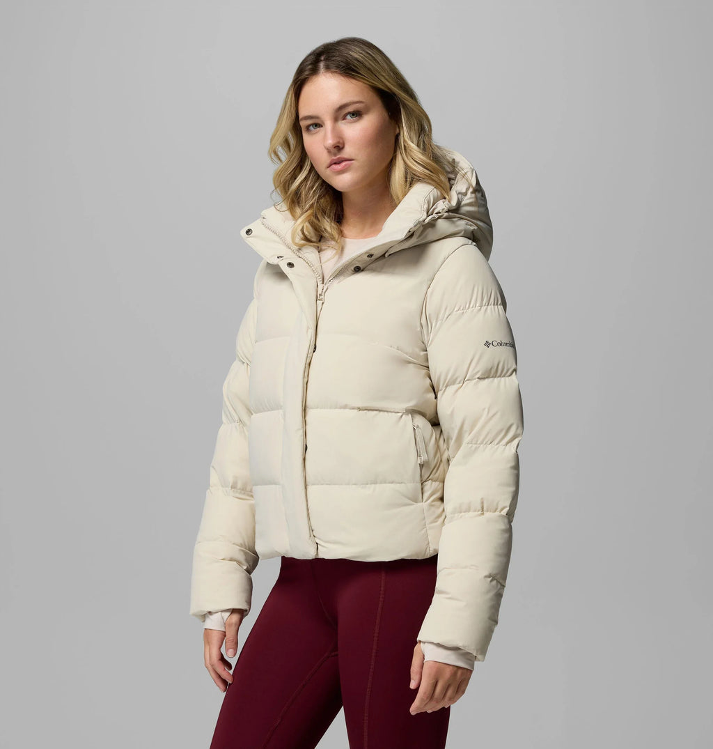 Women's Hooded Down Puffer Jacket - Grey