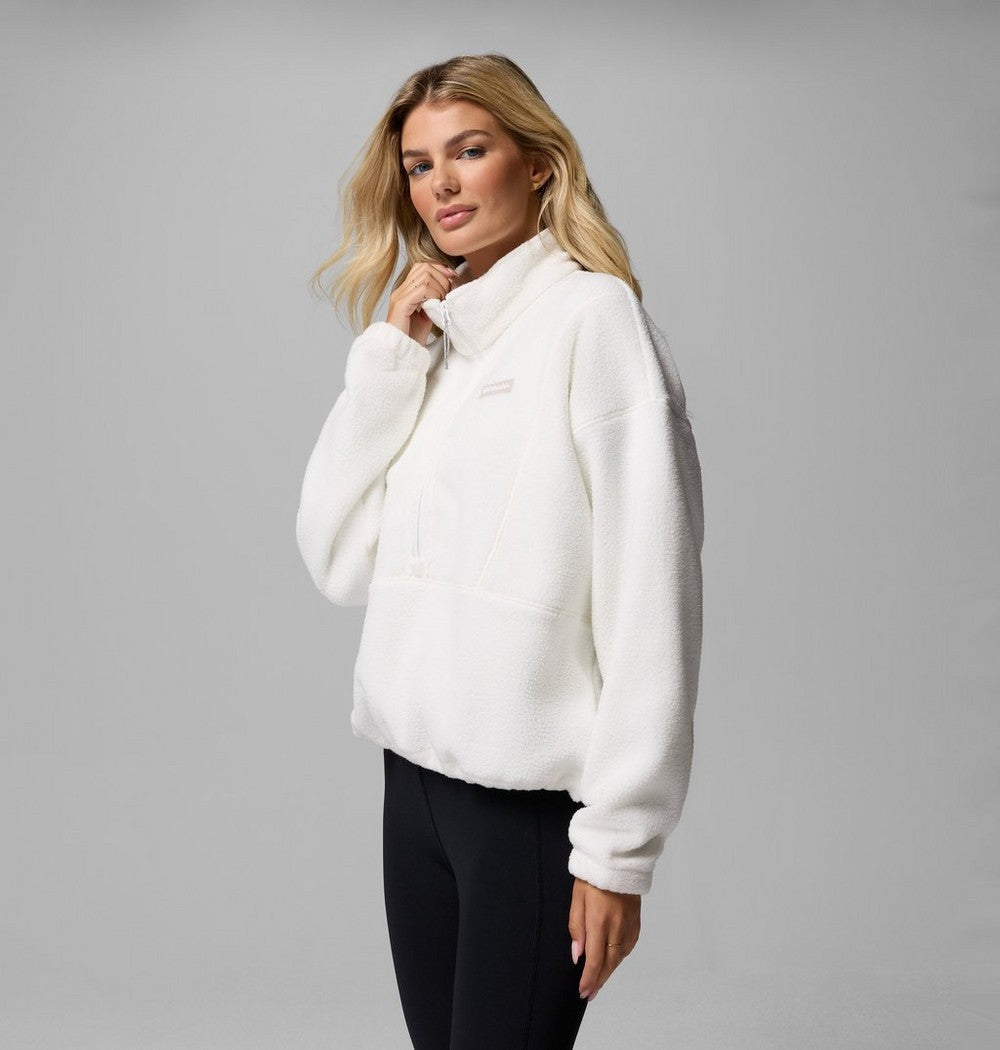 Women's Fleece Half-Zip Pullover - Blue Grey