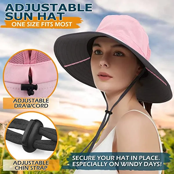 Sun Hat For Men/Women, Waterproof Wide Brim Bucket Hat Foldable Boonie Hat For Fishing Hiking Garden Safari Beach Upf 50/Waterproof