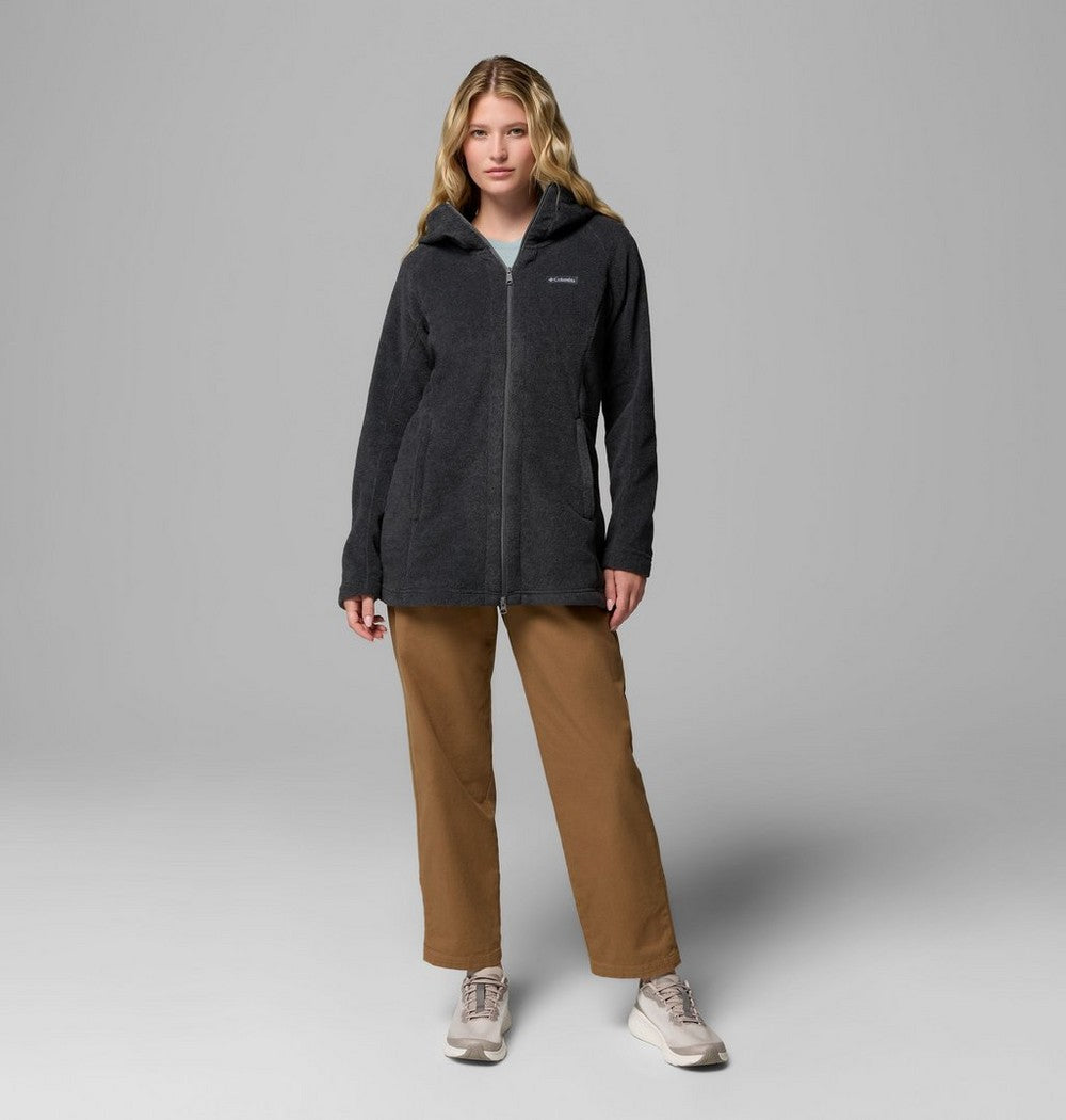Women's Long Fleece Hoodie - Pink
