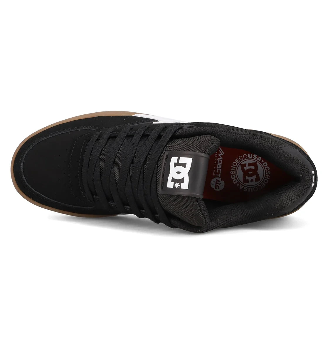 Men's Suede Skate Sneaker - Black White Gum