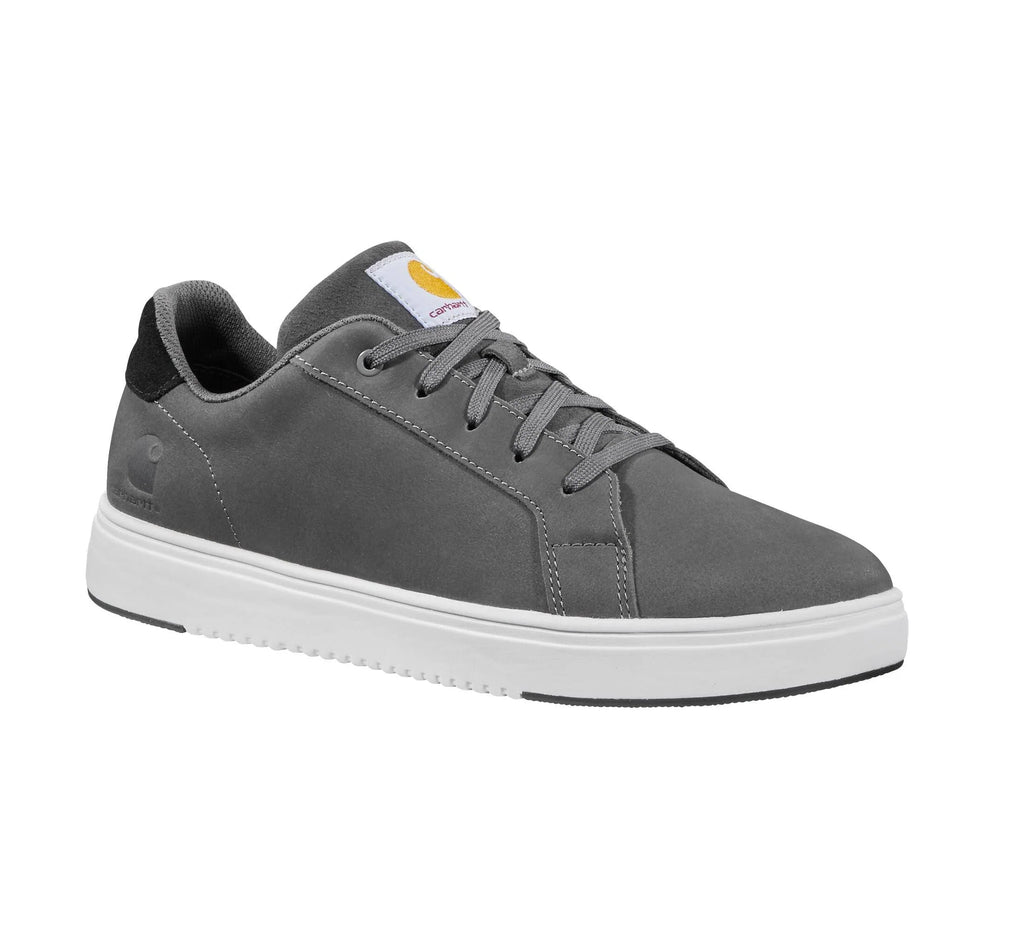 Women's Leather Low Top Work Sneakers - Gray