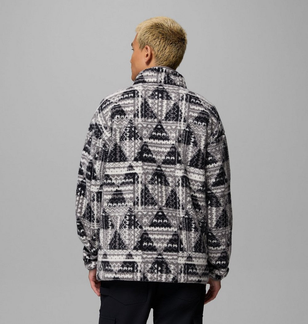 Men's Printed Half-Snap Fleece Pullover