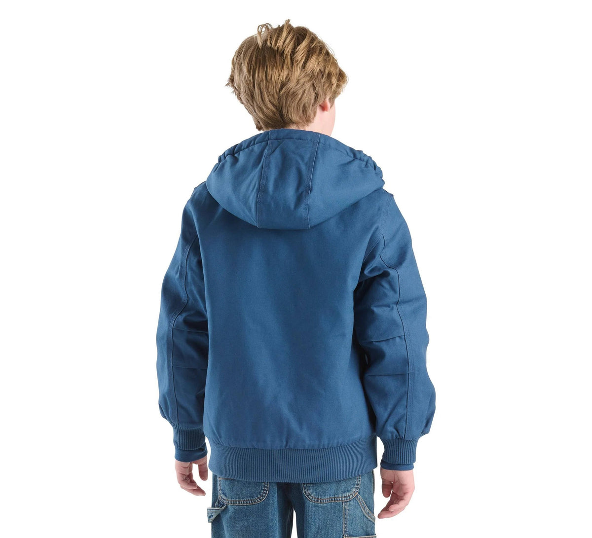 Boys' Insulated Canvas Hooded Jacket - Blue