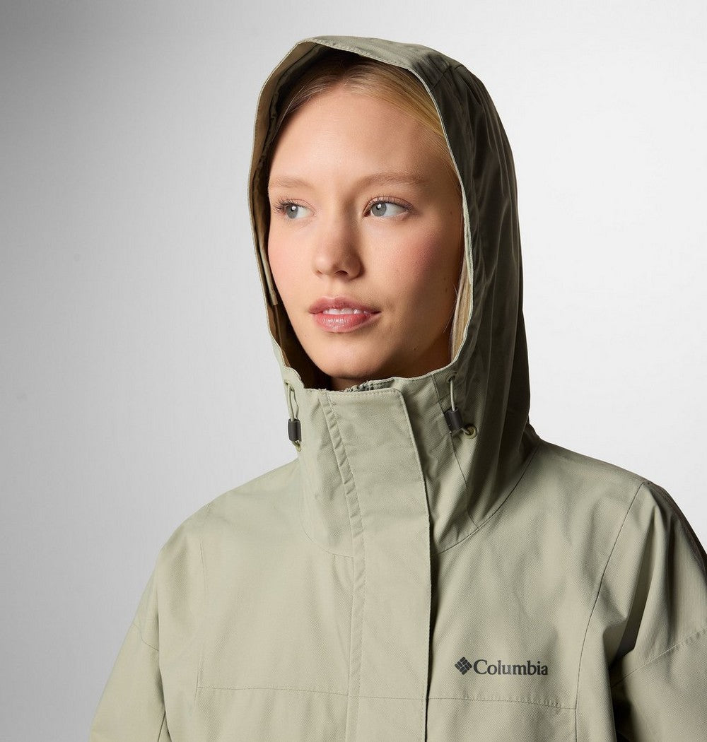 Women's Long Waterproof Rain Jacket - Mauve