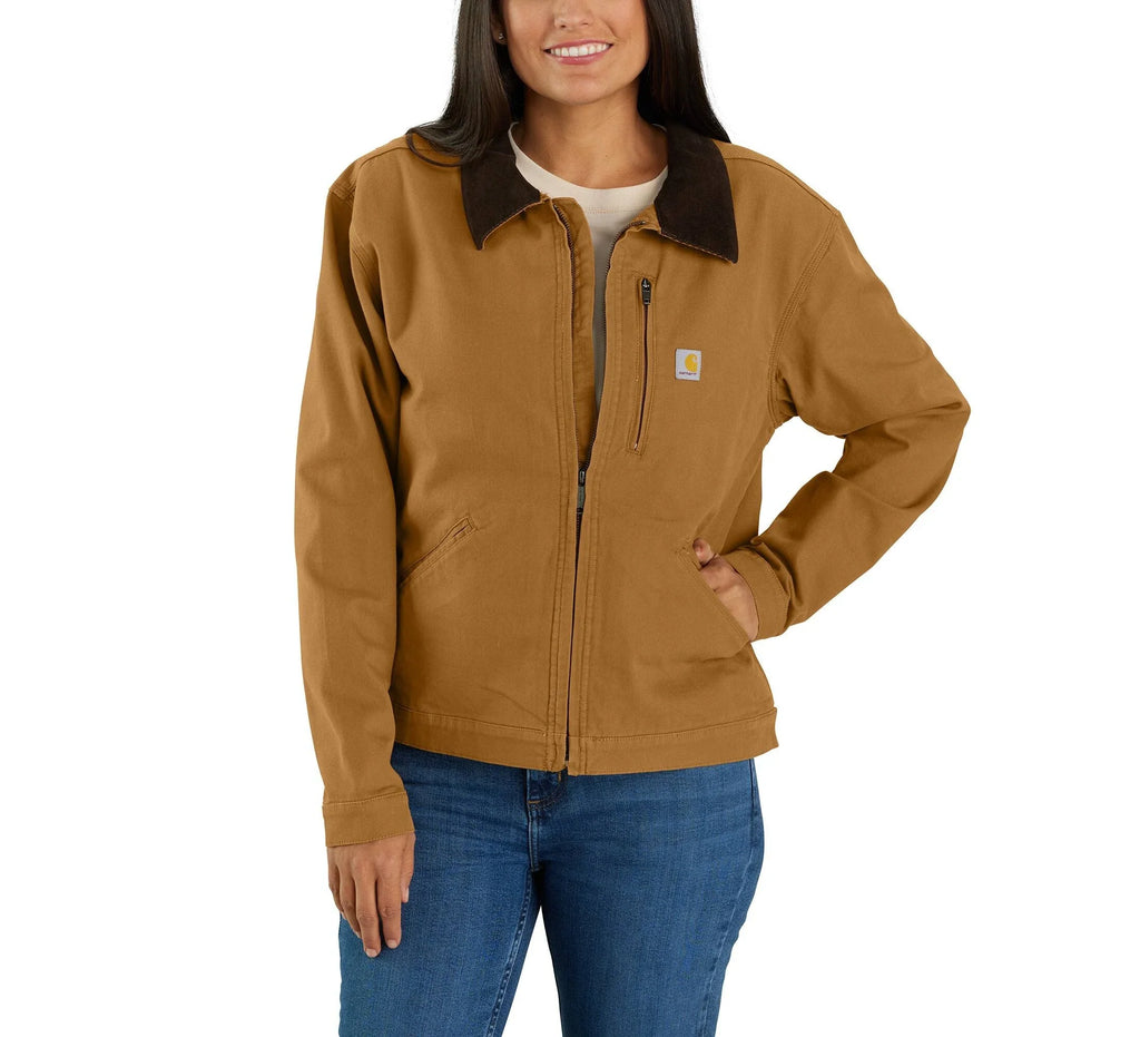 Women's Stretch Canvas Work Jacket - Brown