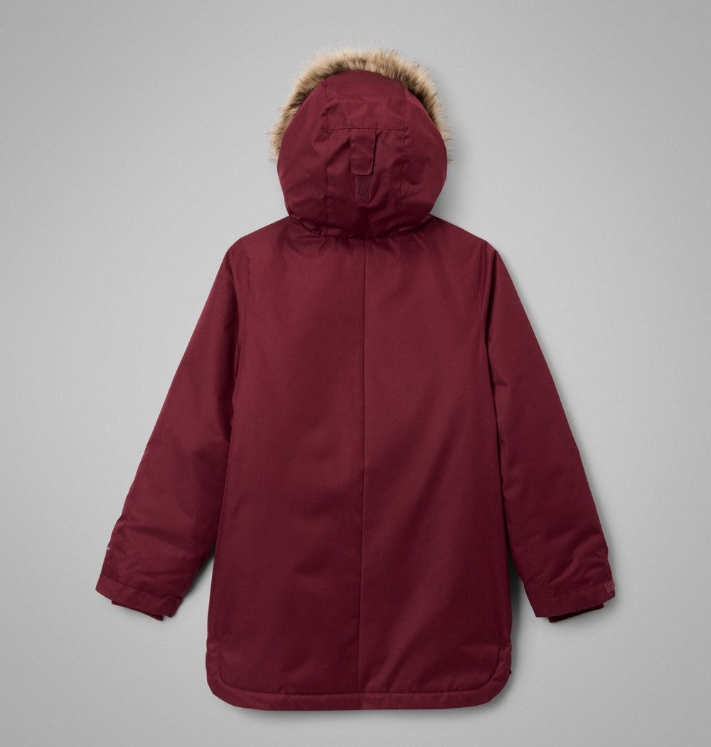 Girls' Long Insulated Parka - White
