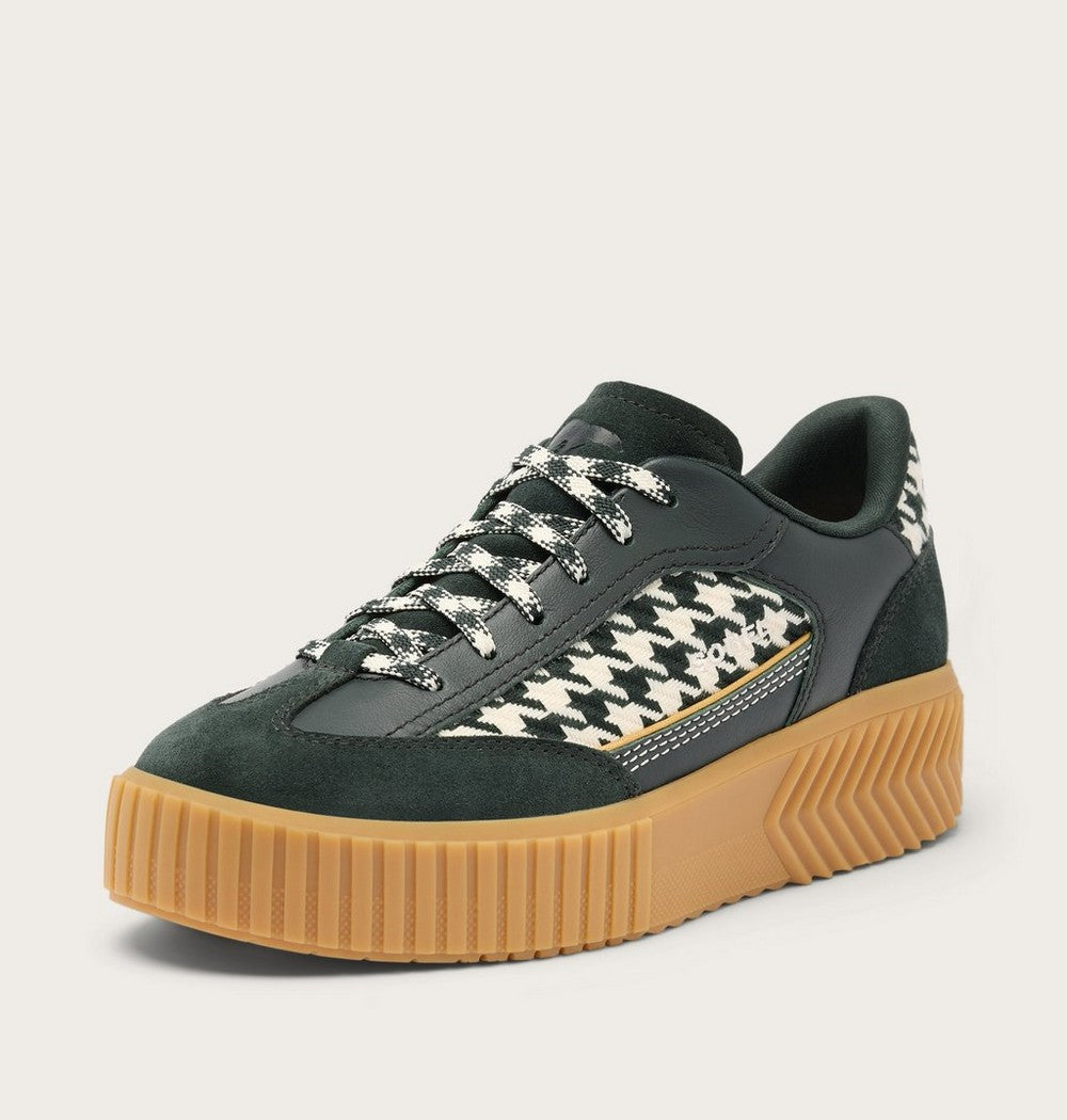 Women's T-Toe Leather Sneaker - Green